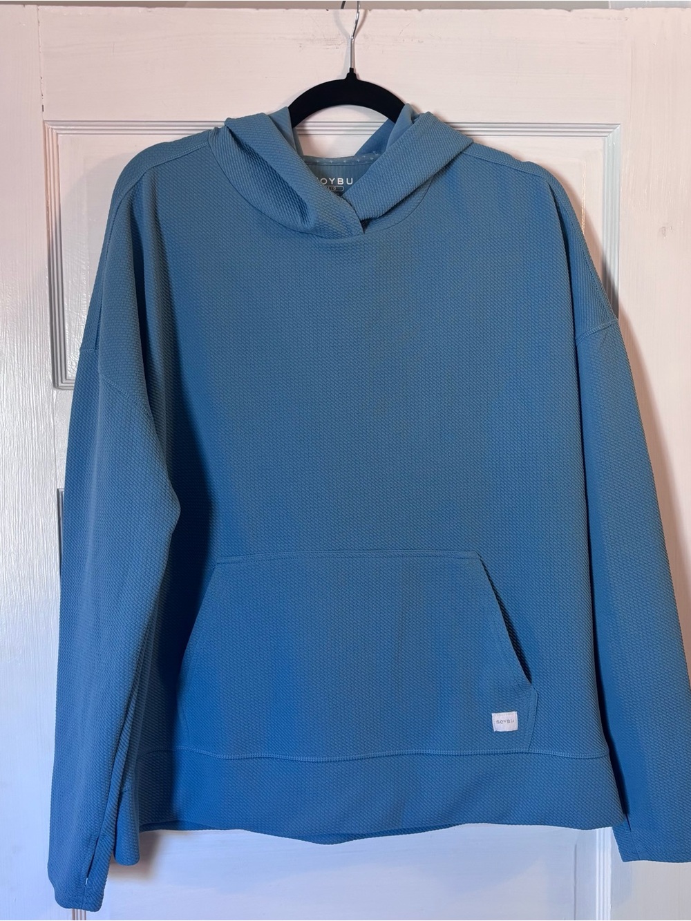 Soybu Dusty Blue Hooded Athletic Top